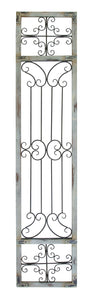 Metal Wood Wall Decor 72"H, 16"W Wall Decor