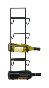 Old World Metal Wall Wine Rack 25"H, 6"W