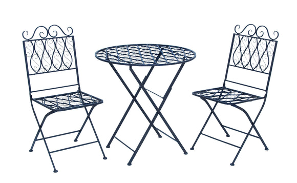 Comfortable Metal Bistro with Refined Look - Set of 3