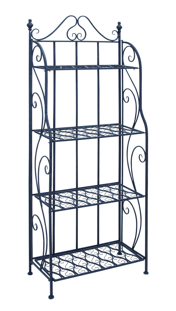 Bakers Rack with Classic Design in Black Matte Finish