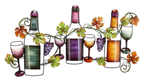 METAL WINE WALL DECOR FEEL GREAT