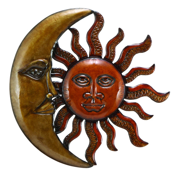 METAL SUN MOON WALL DECOR DISCOUNTED WALL ART