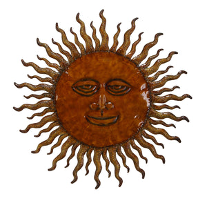 METAL SUN WALL DECOR WITH SUN DESIGN