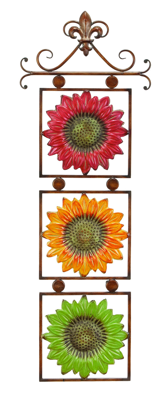 METAL SUNFLOWER DECOR 13 INCHES WIDE GIFT FOR EVERY ONE