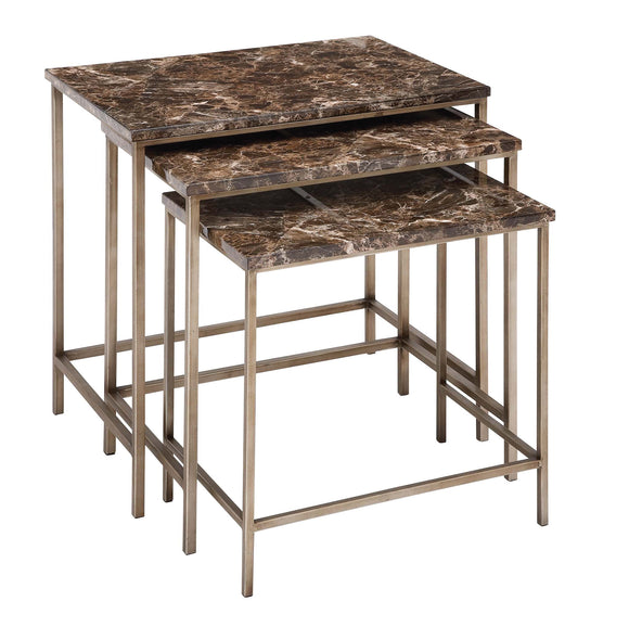 The Perfect Set of 3 Metal Faux Marble Table