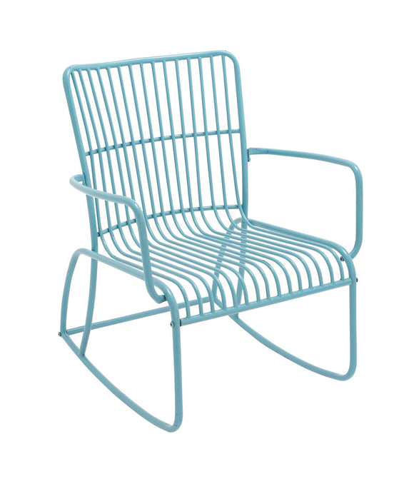 The Cool Metal Blue Rocking Chair