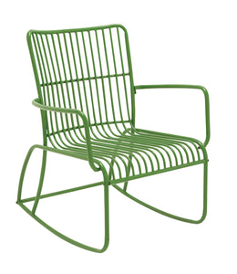 The Lovely Metal Green Rocking Chair