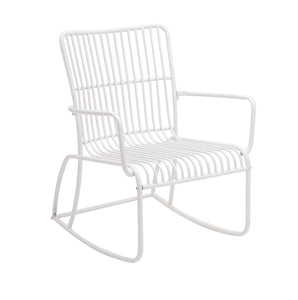 The Heavenly Metal White Rocking Chair