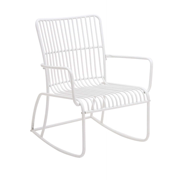 The Heavenly Metal White Rocking Chair