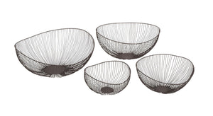 Customary Styled Elegant Metal Wire Bowl