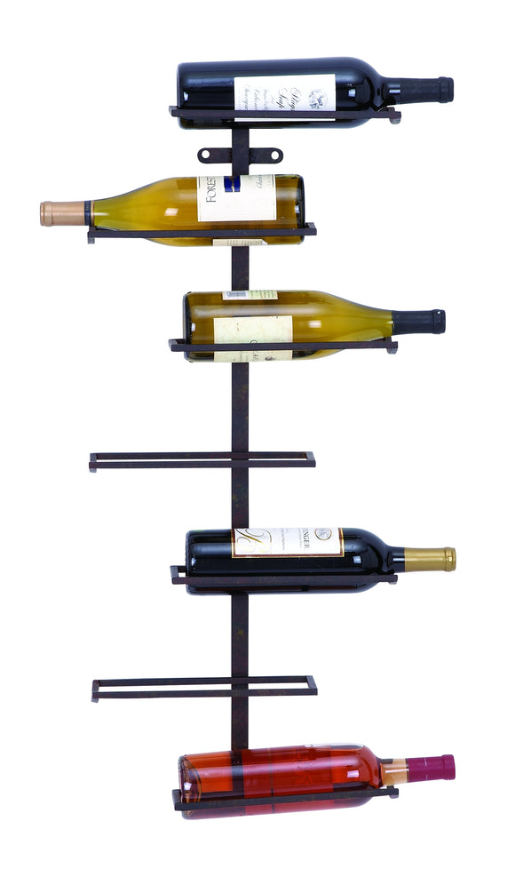 Modern Hangable Wine Rack With 7 Horizontal Slots