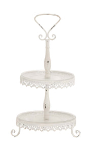 The Heavenly Metal Glass 2 Tier Tray