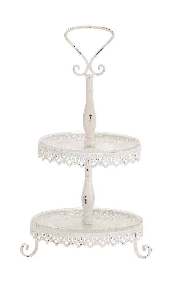 The Heavenly Metal Glass 2 Tier Tray