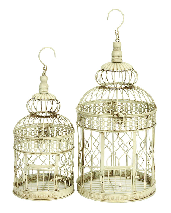 METAL BIRD CAGE S/2 BIRDS TOO LIKE THIS HOME STAY