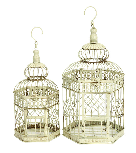 METAL BIRD CAGE S/2 COMFORTABLE HOME STAY FOR BIRDS