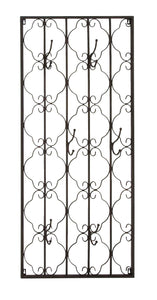 Elegant metal wall hook panel