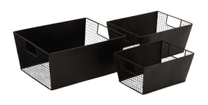 Black Polished Smart Metal Wire Basket