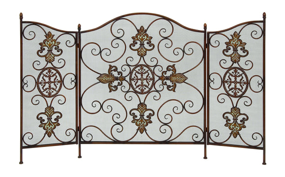 METAL FIRE SCREEN WITH METAL WIRE MESH