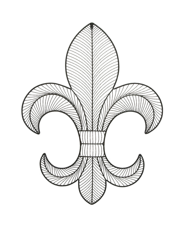 Wall Plaque décor As Iron Alloy Fleur-de-Lis