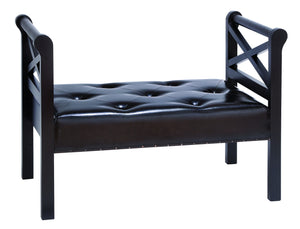 FABULOUS WOOD LEATHER BENCH FOR COMFORTABLE FURNITURE ADDITION