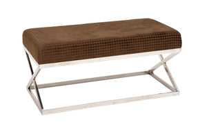 The Checkered S/Steel Fabric Bench