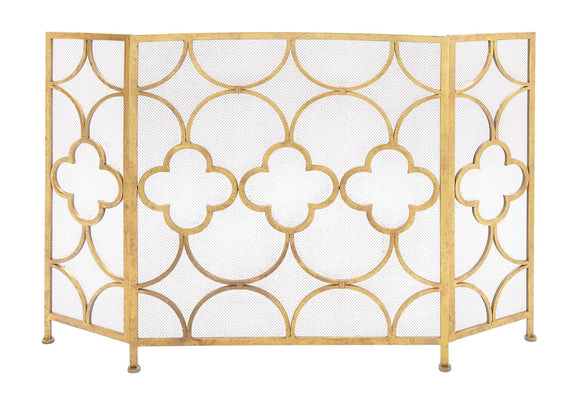 The Yellow Metal Fireplace Screen