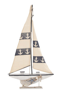 Contemporary Creative Styled Wood Sail Boat