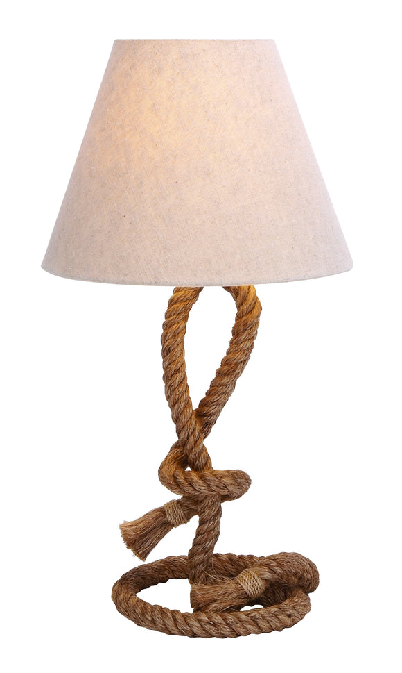 METAL ROPE PIER FLOOR LAMP LOOKS LIKE A DECORATIVE SCULPTURE