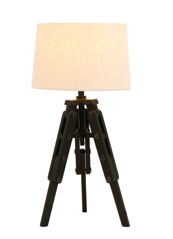 Old World Table Lamp With Tripod From Nostalgic Silent Film Era