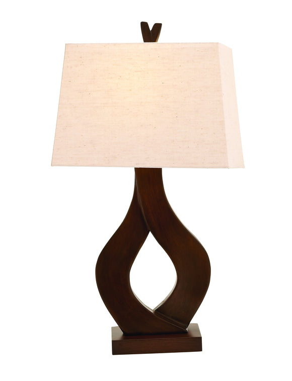 Trendy And Chic Table Lamp With Twisted Polystone