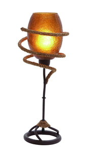 Attractive 21" Metallic Rope Table Lamp with Royal Look