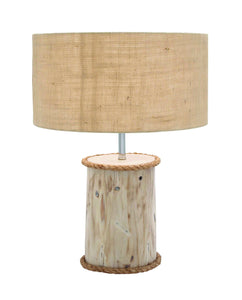 Wooden Mahogany Decorative Log Lamp for The Modern Interiors