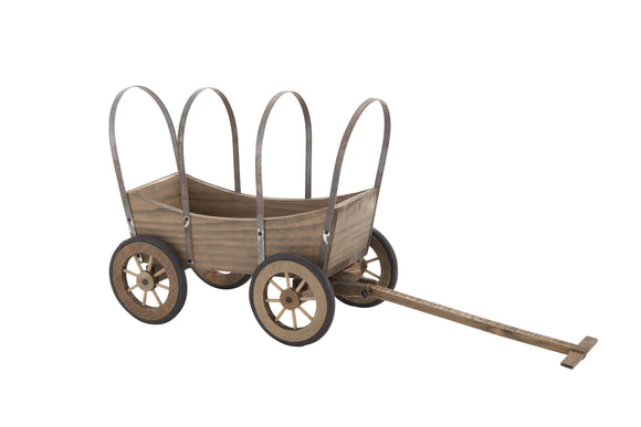 Creative Funky Styled Wood Metal Wagon Planter