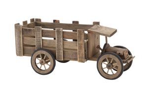 Artistic Contemporary Styled Wood Tractor Planter