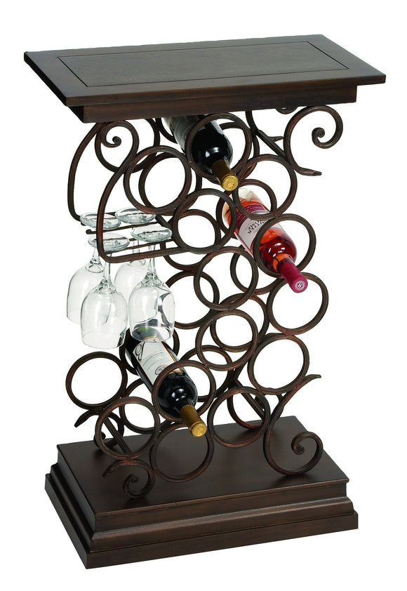 METAL WOOD WINE HOLDER ENJOY IN FASHION