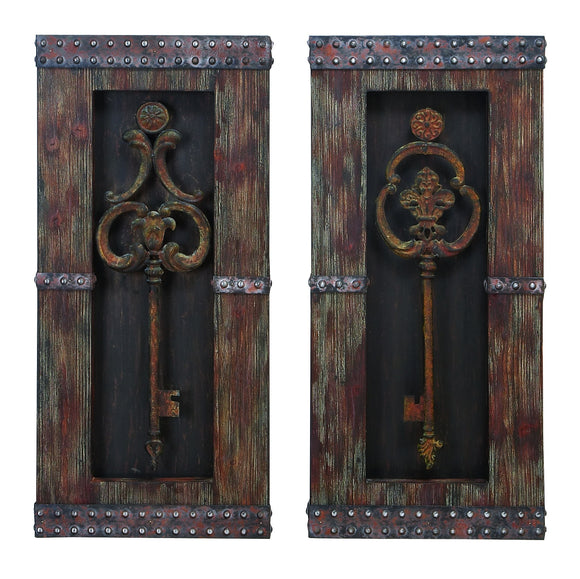 WOOD METAL WALL DECOR 2 ASST ULTIMATE HANDWORK