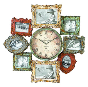 METAL CLOCK PHOTO FRAME WITH DUAL PURPOSE