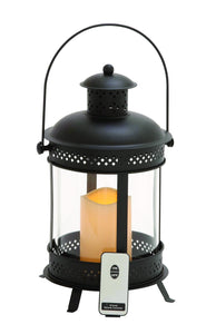 Metal lantern with control remote