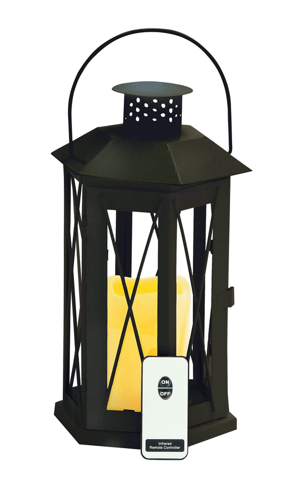 Contemporary Styled Metal Led Candle Lantern