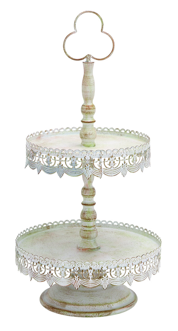 Old Look Victorian Two Tier Treat Tray
