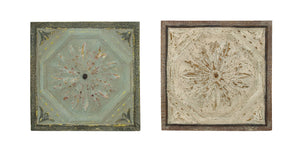 Artist Wall décor With Roman Hand Etched Floral Design