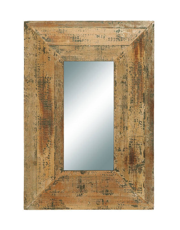 Looking Glass Style Mirror With Old Look Rectangle Frame