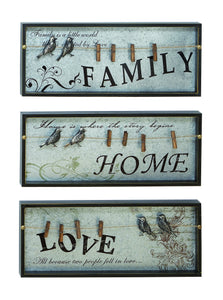 Inspirational Wall Plaque With Photo Clips