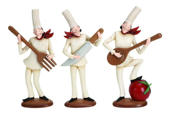 POLYSTONE CHEF SET OF 3 ASSORTED AMAZINGLY LOW PRICED