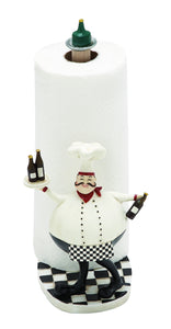 Cute and Adorable 10" Polystone Chef in Black and White