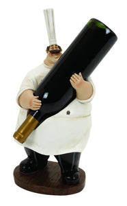 Fat Chef - Polystone Chef Wine Holder 15"H, 7"W