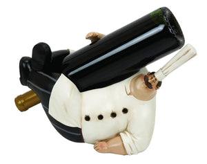 Fat Chef - Polystone Chef Wine Holder 11"W, 7"H