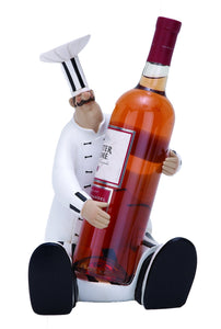 Fat Chef - Polystone Chef Wine Holder 12"H, 7"W