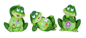 Casual Frog Decor 3 Assorted Soft Green in Shade & Versatile