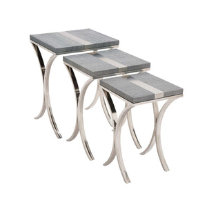 The Sleek Set of 3 Stainless Steel Vinyl Table